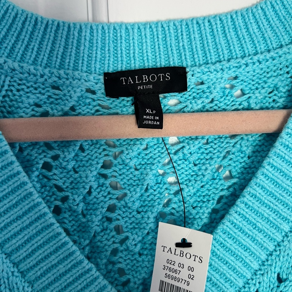 Talbots Turquoise Sweater - Picture 3 of 4